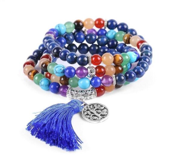 108 Mala Prayer Beads Bracelet Tree Of Life Reiki Bracelet - Image 2