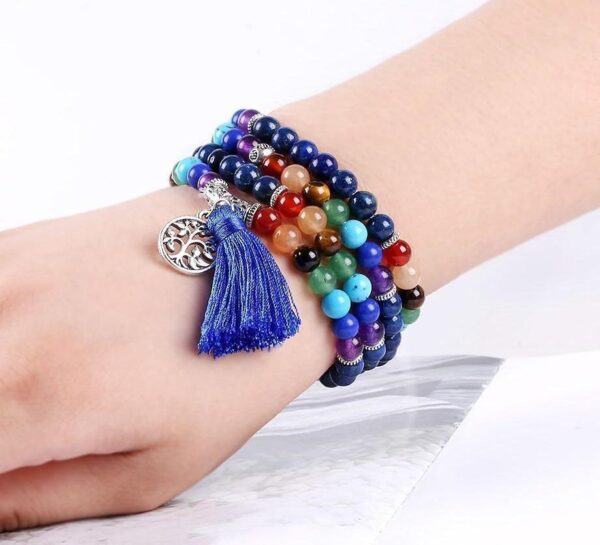 108 Mala Prayer Beads Bracelet Tree Of Life Reiki Bracelet - Image 8