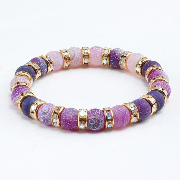 Purple Natural Stone Bracelets Chakra Buddha Bracelets