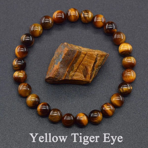 ?Tiger Eye Charm Bracelet Gemstone Jewelry Bead Bracelet Protection Crystals Bracelet