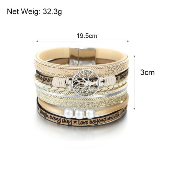 Tree of Life Multi-layer Wrap Bracelet Buddha Charm Bangle Ladies Bracelets - Image 7