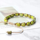 Imperial Stone Gemstone Beaded Bracelet Handmade Bohemian Bracelet