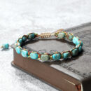 Imperial Stone Gemstone Beaded Bracelet Handmade Bohemian Bracelet