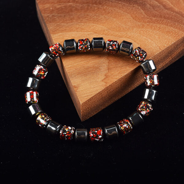 Bohemian Therapeutic Hematite Bracelet Buddha Precious Stone Protective Bracelet - Image 2