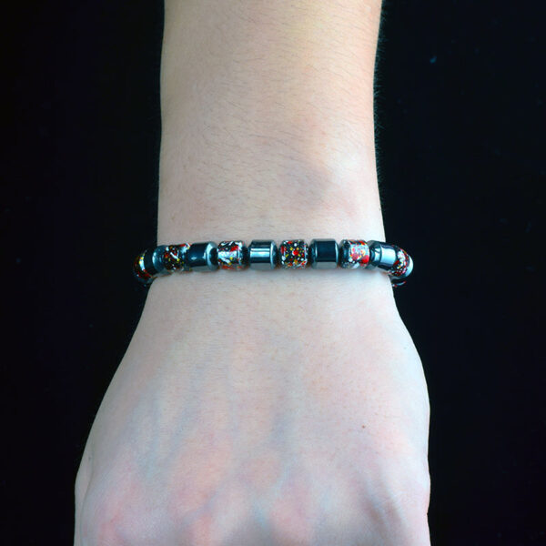 Bohemian Therapeutic Hematite Bracelet Buddha Precious Stone Protective Bracelet - Image 3