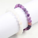 Charm Purple Weathered Stone Bracelet Chakra Crystal Buddha Lucky Charm Inspired Bracelet