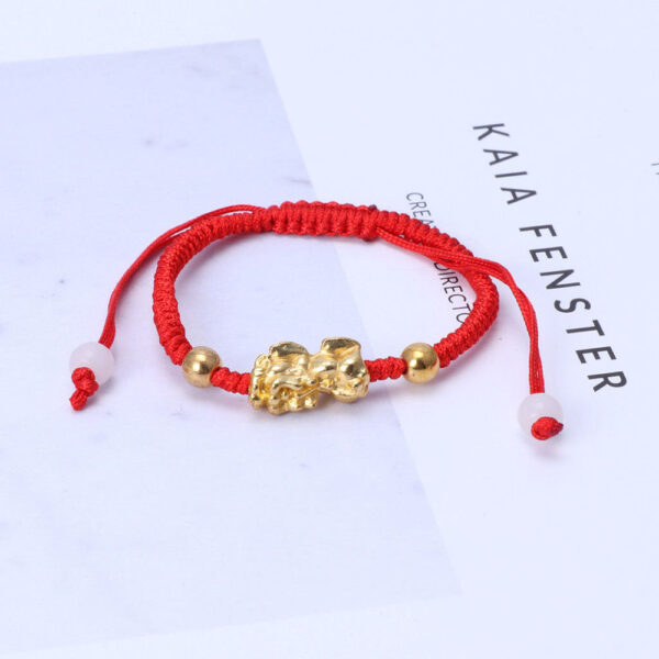 Gold Pi Xiu Red String Bracelet - Free For Limited Time - Image 2