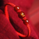 Lucky Red Rope Dragon Bracelet Good Fortune Feng Shui Knot Bracelet