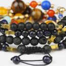 Galaxy Bracelet Gemstone Tiger Eye Crystal Lapis Lazuli Bracelet