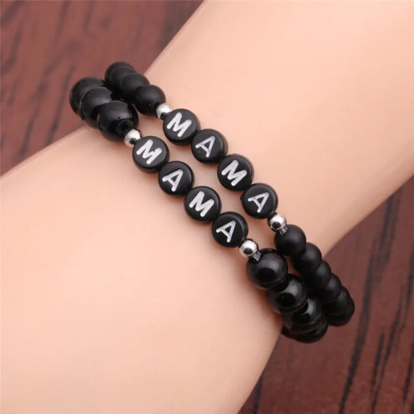 Black Obsidian Couple Bracelet Matching Beads Bracelet - Image 2