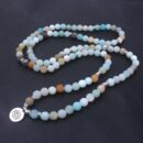 Matte Frosted Amazonite Beads Lotus OM Bracelet Charm Beaded Yoga Buddha Bracelet