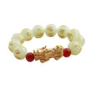 Feng Shui Pixiu Luminous Stone Beads Bracelet Pi Xiu Lucky Charm Dragon Bracelet