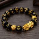 Golden Pi Xiu Beaded Bracelet Custom Design Pixiu Bracelet