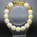 Feng Shui Wealth White Mantra Beads Bracelet White Crystals Lucky Bracelet