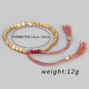 Tibetan Buddhist Braided Copper Beads Lucky Bracelet Sliding Knot Spiritual Mantra Bracelet