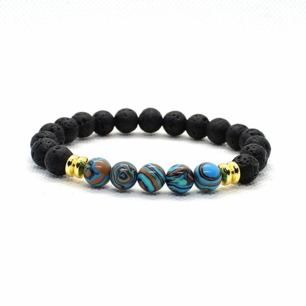 Lava Stone Chakra Beads Bracelet Crystal Buddha Natural Stone Beaded Bracelet - Image 2