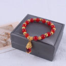 Lucky Pixiu Crystal Stone Beaded Bracelet Buddha Good Fortune Pi Xiu Symbol Bracelet