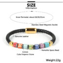 ?7 Chakra Cubic Beads Bracelet Healing Stone Charm Bangle Bracelet Unisex Silver Gold