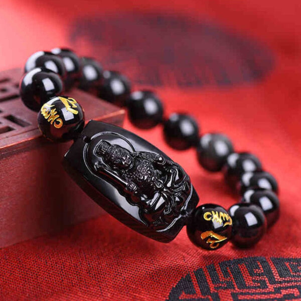 Black Obsidian Energy Bracelet Enlightenment Buddha Bracelet