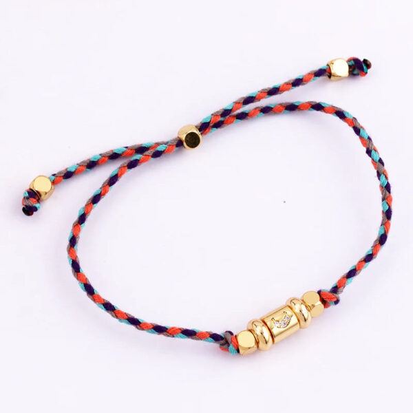 Cotton Cord Evil Eye Cross String Bracelet Knot Protection Rope Bracelet - Image 4