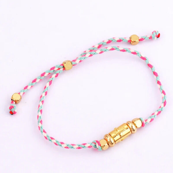 Cotton Cord Evil Eye Cross String Bracelet Knot Protection Rope Bracelet - Image 3