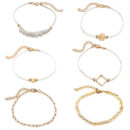 Hollow Square Gravel Bracelet Crystal Women Bracelet Set