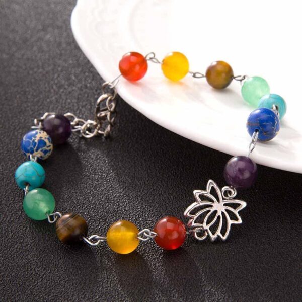 7 Chakra Meditation Energy Bracelet Stones Chakra Crystals Bracelet - Image 4