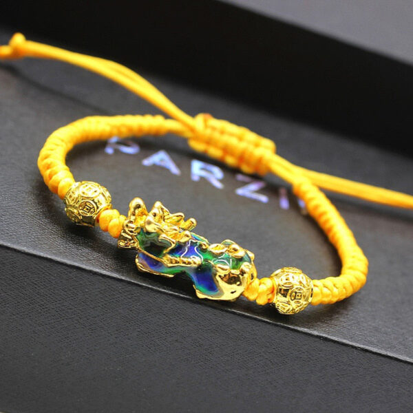 Lucky Pixiu Dragon Wealth Bracelet Knot Braided Rope Pi Xiu Color Changing Bracelet - Image 2