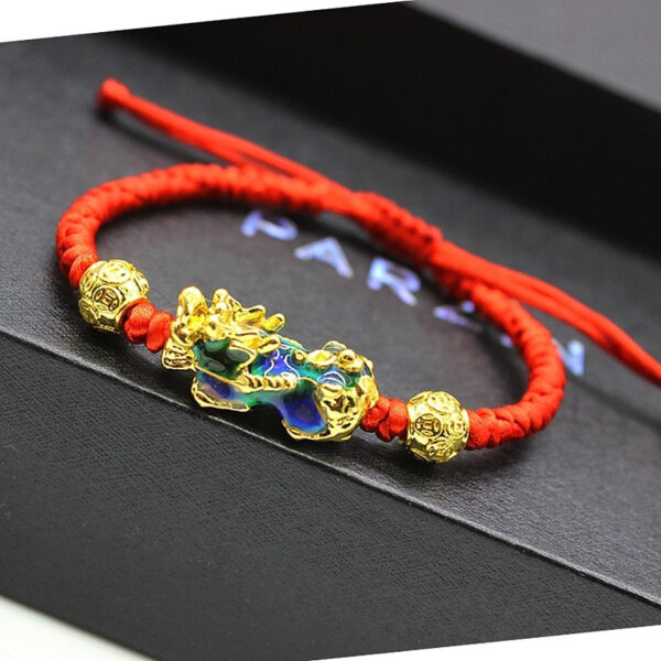 Lucky Pixiu Dragon Wealth Bracelet Knot Braided Rope Pi Xiu Color Changing Bracelet - Image 4