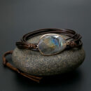 Labradorite Boho Long Bracelet Matching String Labradorite Stone Bracelet