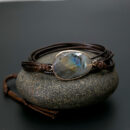 Labradorite Boho Long Bracelet Matching String Labradorite Stone Bracelet