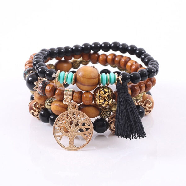 Bohemian Tree of Life Bangle Bracelet Charm Lucky Stone Bracelet - Image 4