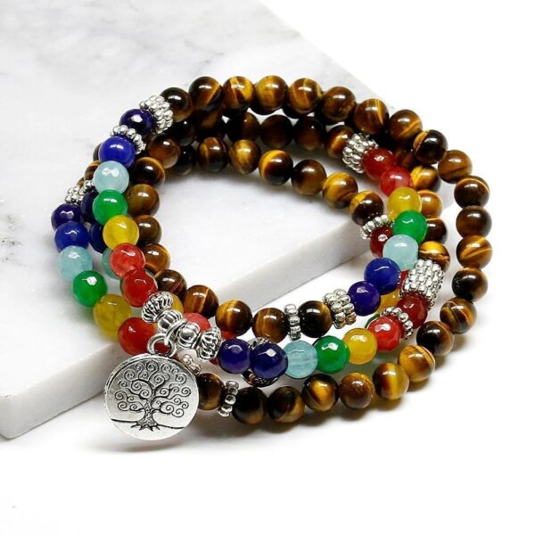 Mala 108 Healing Bracelet Charmed Beaded Chakra Men Women Bracelet