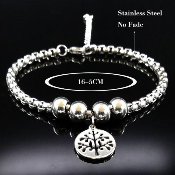 Tree of Life Symbol Stainless Steel Bracelet - Image 6