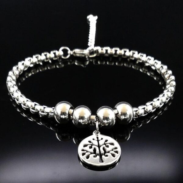 Tree of Life Symbol Stainless Steel Bracelet - Image 4