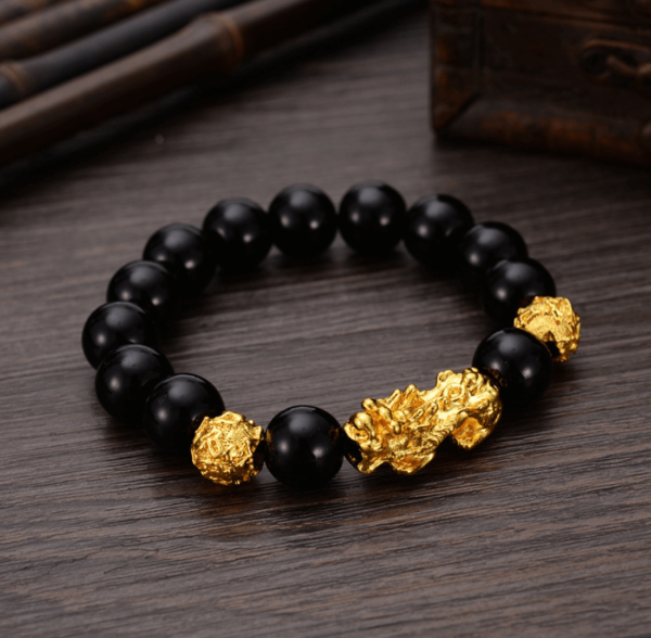 Feng Shui Wealth Beads Bracelet 10 Colors Lucky Charm Obsidian Pi Yao Bracelet - Image 5