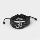 Adjustable Leather OM Bracelet Tibetan Mantra Unisex Bracelet