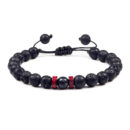 Black Onyx Stone Beads Tibetan Bracelet Crystal Gemstone Adjustable Bracelet