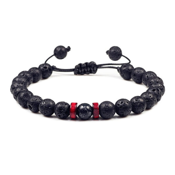 Black Onyx Stone Beads Tibetan Bracelet Crystal Gemstone Adjustable Bracelet - Image 18