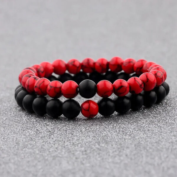 2pcs Beaded Bracelets Earthy Stone Natural Bracelet Set - Image 2