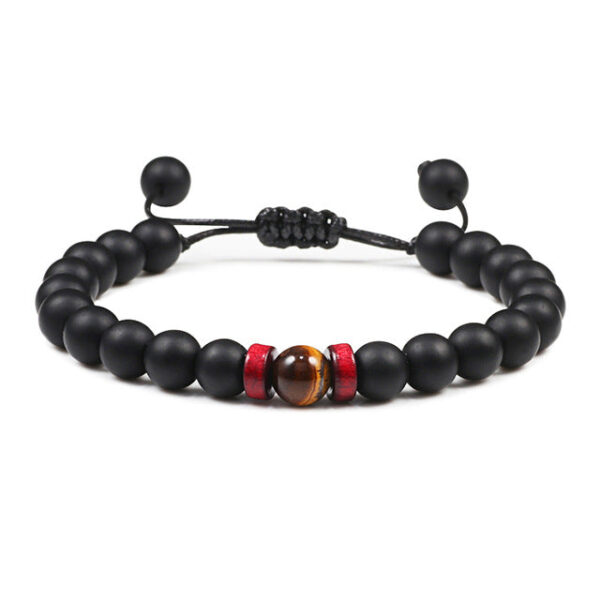 Black Onyx Stone Beads Tibetan Bracelet Crystal Gemstone Adjustable Bracelet - Image 10