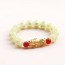 Feng Shui Pixiu Luminous Stone Beads Bracelet Pi Xiu Lucky Charm Dragon Bracelet