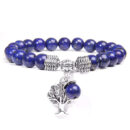 Natural Lapis Lazuli Tree of Life Bracelet Nature Life Charm Bracelet