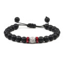 Black Onyx Stone Beads Tibetan Bracelet Crystal Gemstone Adjustable Bracelet