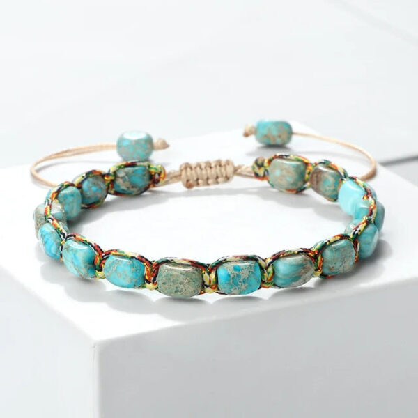 Imperial Stone Gemstone Beaded Bracelet Handmade Bohemian Bracelet - Image 12