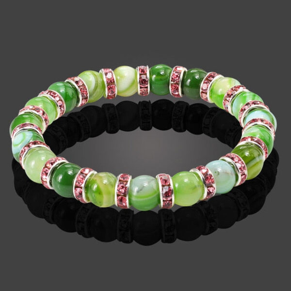 Buddha Natural Stone Bracelet Round Crystal Beads Bracelet - Image 3