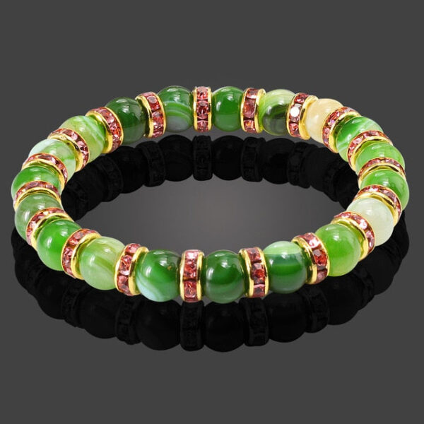 Buddha Natural Stone Bracelet Round Crystal Beads Bracelet - Image 17