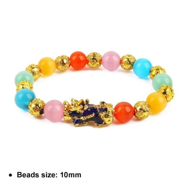 Thermochromic Feng Shui Pi Xiu Bracelet Crystals Beads Lucky Charm Gold Dragon Pixiu Bracelet - Image 2