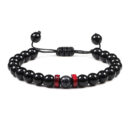 Black Onyx Stone Beads Tibetan Bracelet Crystal Gemstone Adjustable Bracelet