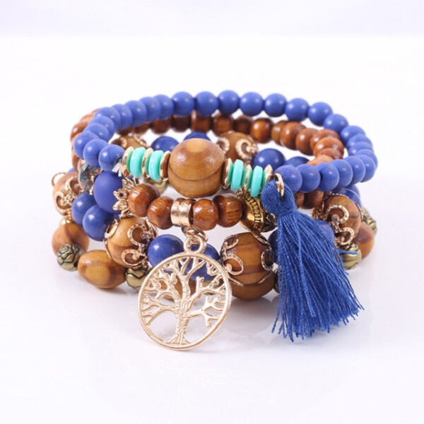 Bohemian Tree of Life Bangle Bracelet Charm Lucky Stone Bracelet - Image 10